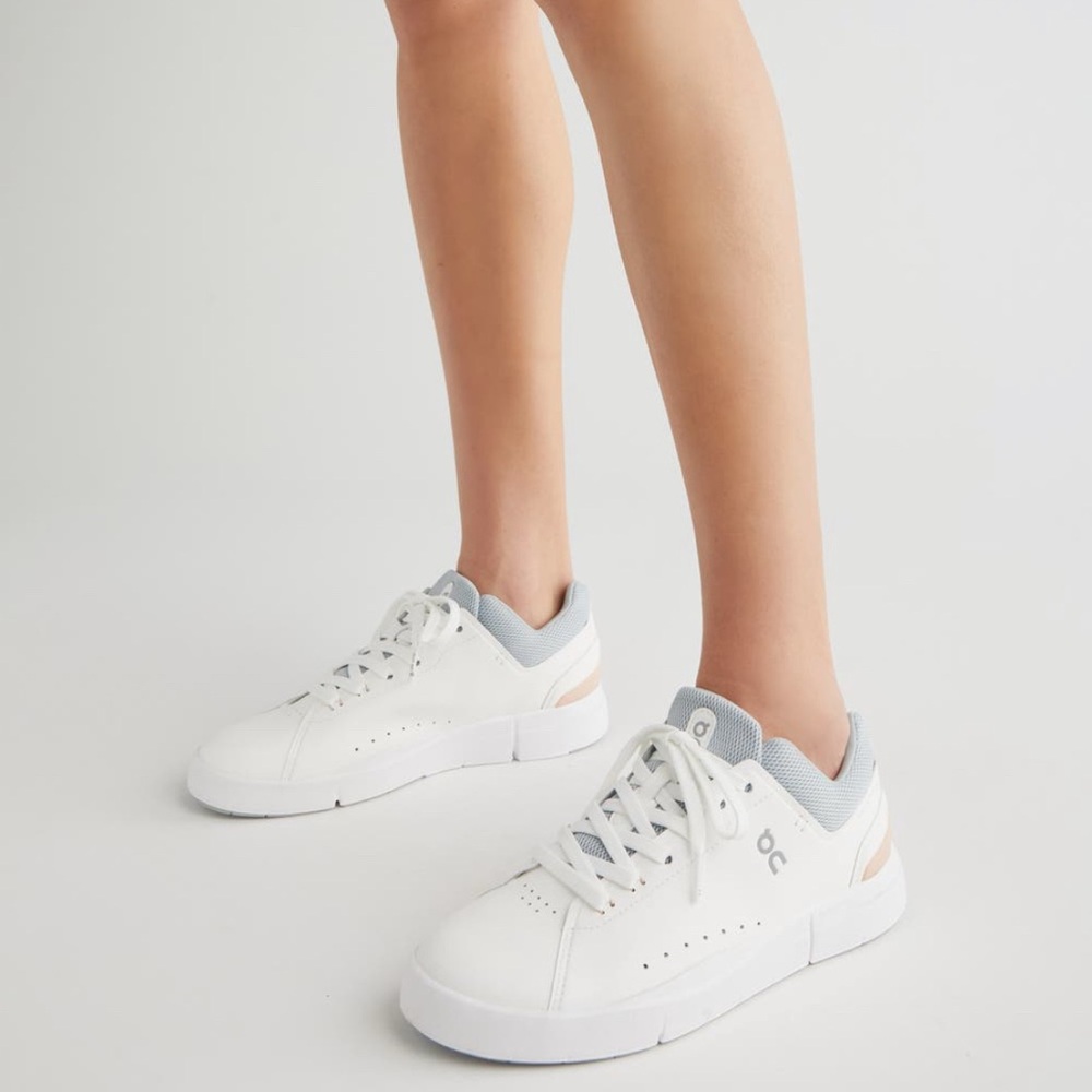 On Running White and Gray Women's Sneakers